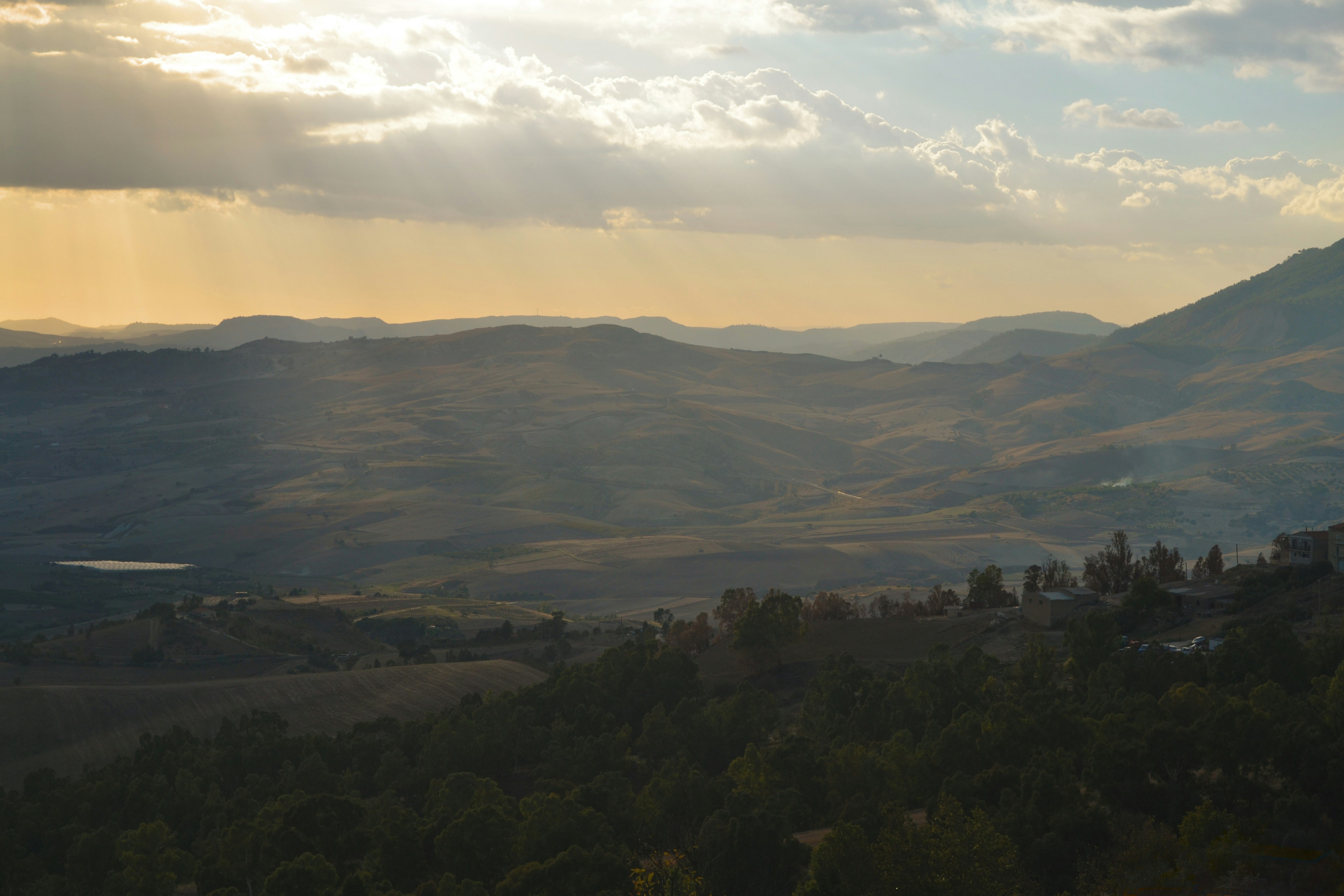 aerial photography of green mountains